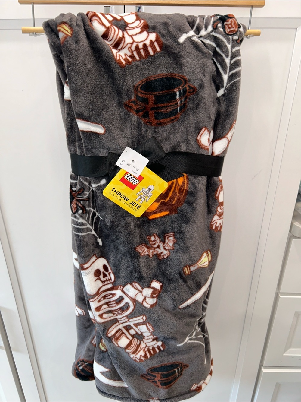 Viral Lego Halloween Skeleton Plush Throw Blanket 60”x70”